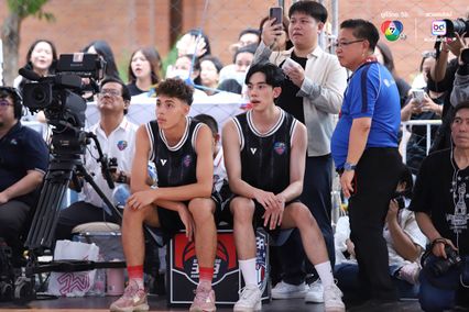 ภาพการแข่งขันบาสเกตบอล 3x3 คู่พิเศษ ในการแข่งขันบาสเกตบอล 3x3 นักเรียนชาย แชมป์กีฬา 7HD 2025
