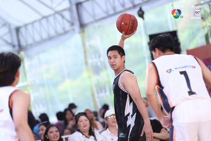 ภาพการแข่งขันบาสเกตบอล 3x3 คู่พิเศษ ในการแข่งขันบาสเกตบอล 3x3 นักเรียนชาย แชมป์กีฬา 7HD 2025