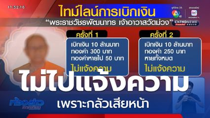 ไม่แจ้งความเงินหาย เพราะกลัวเสียหน้า ?