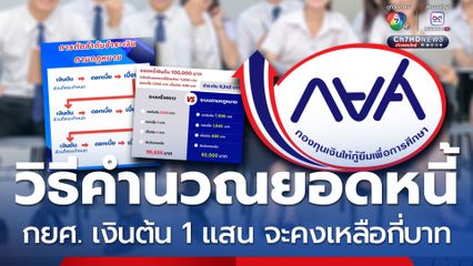 วิธีคำนวณยอดหนี้ กยศ. เงินต้น 1 แสน เช็ก! ยอดคงเหลือกี่บาท