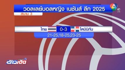 วอลเลย์บอลสาวไทย แพ้ โดมินิกัน 0-3 ศึกวอลเลย์บอลหญิง เนชันส์ ลีก