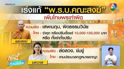 ลุยเอาผิด พระ เสพเมถุนโทษถึงจำคุก