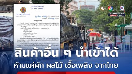 กรมศุลกากรกัมพูชา ห้ามนำเข้าผัก ผลไม้ และเชื้อเพลิง จากไทย แต่อย่างอื่นนำเข้าได้ตามปกติ