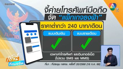 เร่งดันแพ็กเกจธงฟ้า ลดค่าโทร.-อินเทอร์เน็ต