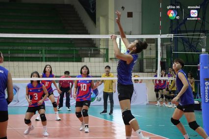 ประมวลภาพ วอลเลย์บอล แชมป์กีฬา 7HD 2025 : กีฬาจังหวัดอ่างทอง 0-3 เทพมงคลรังษี