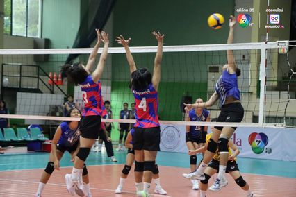 ประมวลภาพ วอลเลย์บอล แชมป์กีฬา 7HD 2025 : กีฬาจังหวัดอ่างทอง 0-3 เทพมงคลรังษี