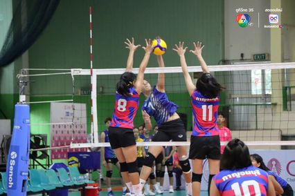 ประมวลภาพ วอลเลย์บอล แชมป์กีฬา 7HD 2025 : กีฬาจังหวัดอ่างทอง 0-3 เทพมงคลรังษี