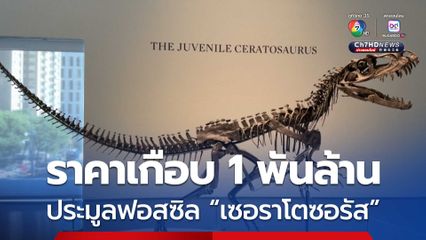 ประมูลฟอสซิล “เซอราโตซอรัส” วัยเด็ก ปิดประมูลไปที่ราคาเกือบ 1,000 ล้านบาท