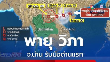พายุ วิภา ขึ้นฝั่ง จ.น่าน รับมือด่านแรก