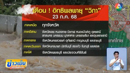 ทั่วไทยรับมืออิทธิพลพายุ "วิภา"
