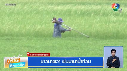 ชาวนาผวา ฝนมานาน้ำท่วม จ.พระนครศรีอยุธยา