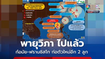 พายุวิภา อ่อนกำลังแล้ว ยังมีพายุโซนร้อนก่อตัวใหม่อีก 2 ลูก