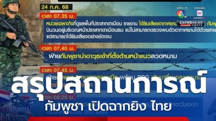 สรุปสถานการณ์ กัมพูชา เปิดฉากยิง ไทย
