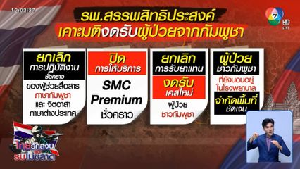 รพ.สรรพสิทธิฯ ประกาศไม่รับผู้ป่วยชาวกัมพูชา