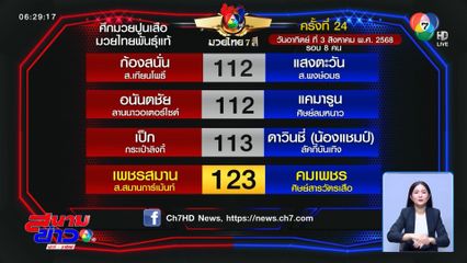 มวยเด็ด วิกหมอชิต : วันอาทิตย์ที่ 3 ส.ค.68 เพชรสมาน ส.สมานการ์เม้นท์ vs คมเพชร ศิษย์สารวัตรเสือ