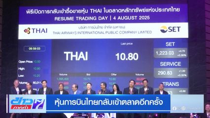 หุ้นการบินไทยกลับเข้าตลาดอีกครั้ง