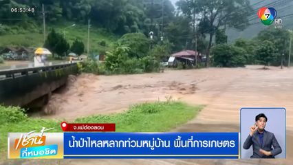 น้ำป่าไหลหลากท่วมหมู่บ้าน พื้นที่การเกษตร จ.แม่ฮ่องสอน