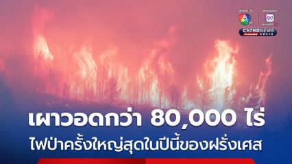 ไฟป่าครั้งใหญ่ที่สุดในปีนี้ของฝรั่งเศส เผาผลาญพื้นที่แล้วกว่า 80,000 ไร่