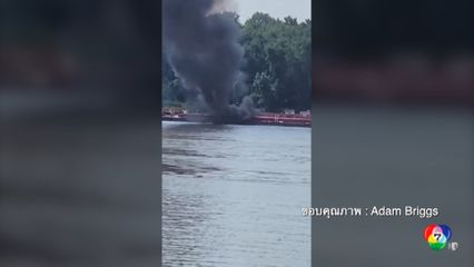 เฮลิคอปเตอร์บินเกี่ยวสายไฟ ตกชนเรือในสหรัฐฯ