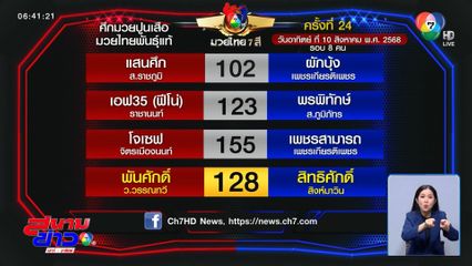 มวยเด็ด วิกหมอชิต : วันอาทิตย์ที่ 10 ส.ค.68 พันศักดิ์ ว.วรรณทวี vs สิทธิศักดิ์ สิงห์มาวิน