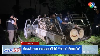 ล้อมจับขบวนการลอบตัดไม้ "สวนป่าห้วยแร้ง" จ.ตราด