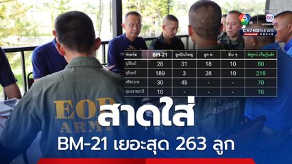 ศูนย์ปฏิบัติการทุ่นระเบิดฯ ตรวจพื้นที่กระสุนตก BM-21 เยอะสุด 263 ลูก
