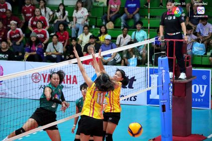 ประมวลภาพ วอลเลย์บอล แชมป์กีฬา 7HD 2025 : กีฬาจังหวัดอ่างทอง 2-3 เทพมงคลรังษี