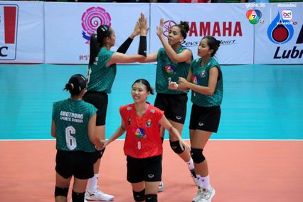 ประมวลภาพ วอลเลย์บอล แชมป์กีฬา 7HD 2025 : กีฬาจังหวัดอ่างทอง 2-3 เทพมงคลรังษี