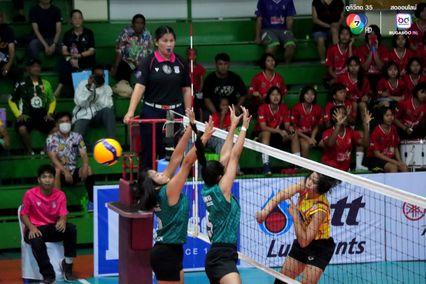 ประมวลภาพ วอลเลย์บอล แชมป์กีฬา 7HD 2025 : กีฬาจังหวัดอ่างทอง 2-3 เทพมงคลรังษี