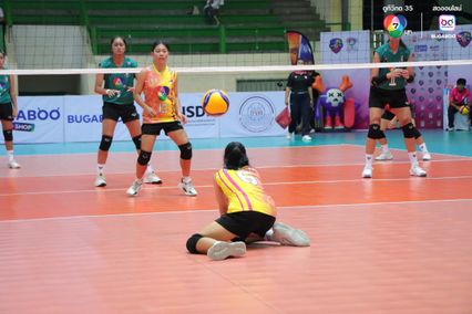 ประมวลภาพ วอลเลย์บอล แชมป์กีฬา 7HD 2025 : กีฬาจังหวัดอ่างทอง 2-3 เทพมงคลรังษี