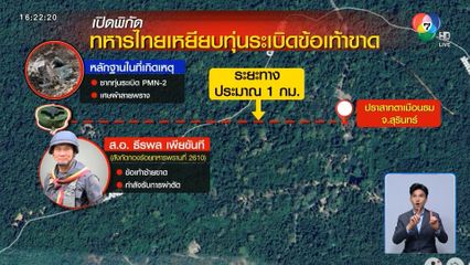 เปิดพิกัด ทหารเหยียบทุ่นระเบิด