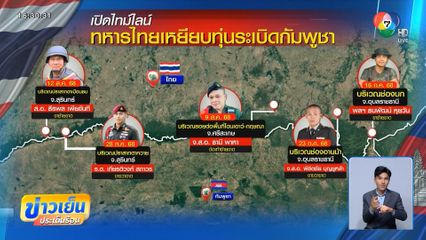 เปิดไทม์ไลน์ 5 ทหารไทยเหยียบทุ่นระเบิดกัมพูชา
