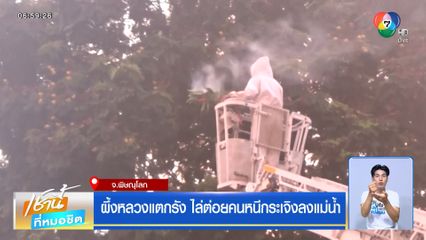 ผึ้งหลวงแตกรัง ไล่ต่อยคนหนีกระเจิงลงแม่น้ำ