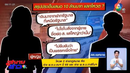 ปมร้อนเงิน 10 ล้านบาท แลกโหวต ถึงตำรวจ