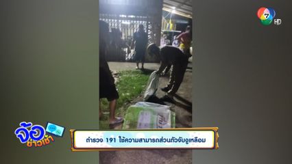 ตำรวจ 191 ใช้ความสามารถส่วนตัวจับงูเหลือม