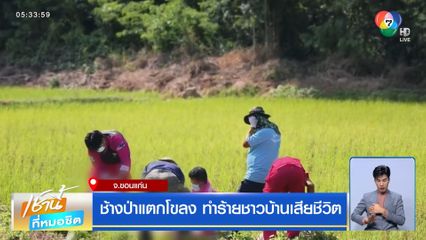 ช้างป่าแตกโขลง ทำร้ายชาวบ้านเสียชีวิต