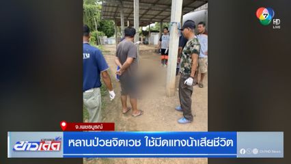 หลานป่วยจิตเวช ใช้มีดแทงน้าเสียชีวิต