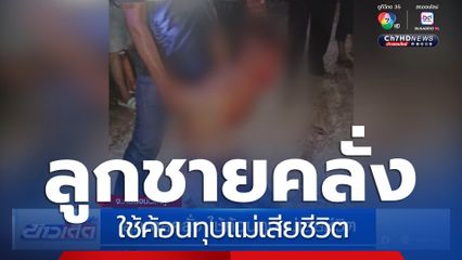 ลูกชายคลั่ง ใช้ค้อนทุบแม่เสียชีวิต