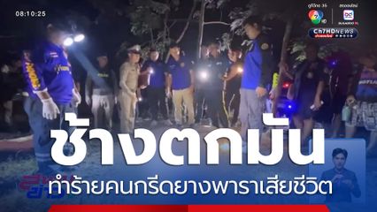 ช้างตกมัน ทำร้ายคนกรีดยางพาราเสียชีวิต