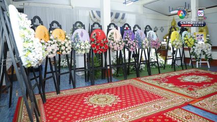 เชิญพวงมาลาพระราชทาน วางหน้าหีบศพ “พลทหาร พิทยุตม์ โสดา” เสียชีวิตระหว่างปฏิบัติหน้าที่ชายแดนไทย-กัมพูชา