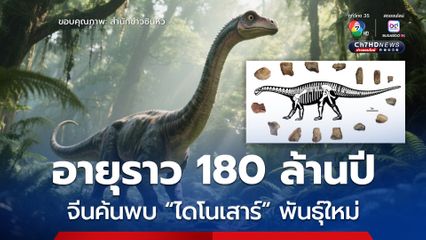 จีนค้นพบ “ฮวาซาโนซอรัส ฉินซื่อ” ไดโนเสาร์กินพืชคอยาวพันธุ์ใหม่ อายุ 180 ล้านปี