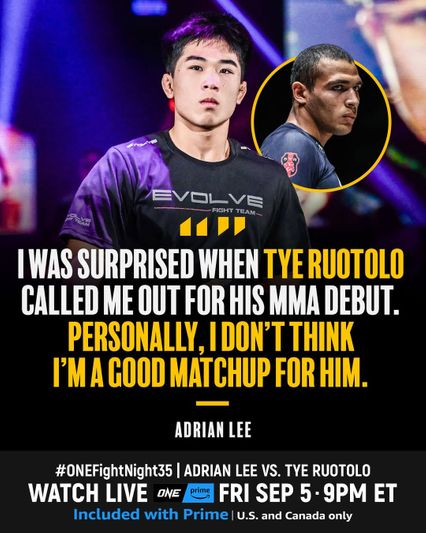 ONE Championship : อาเดรียน ลี ซัด ไท รูโทโล พลาดมากที่ท้าเจอในกติกา MMA