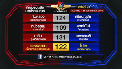 มวยเด็ด วิกหมอชิต : โปรแกรมวันอาทิตย์ที่ 31 สิงหาคม 2568