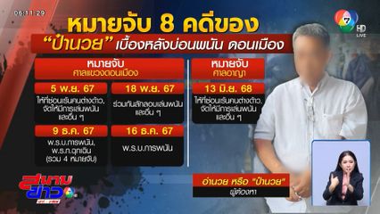 ป๋านวย ผู้ต้องหา 8 หมายจับ ถูกจับตัวได้แล้ว