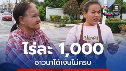 คาใจ โครงการไร่ละ 1,000 บาท เกษตรกรแม่-ลูก ทำนาคนละ 17 ไร่ แต่ได้เงินไม่ครบ