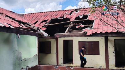 กองทัพบก นิติวิทยาศาสตร์ เก็บหลักฐานเหตุสู้รบชายแดนไทย กัมพูชา วันที่ 2  