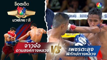 จ้าวจ๋อ ดาบสงค์ทางหลวง vs เพชรตะลุง พิทักษ์ทางหลวง | ช็อตเด็ดแม่ไม้มวยไทย 7 สี