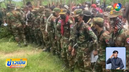 ทหารกัมพูชา ตั้งแถวประจันหน้า