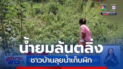 ลุ่มน้ำยมล้นตลิ่ง ชาวบ้านลุยน้ำเก็บผัก