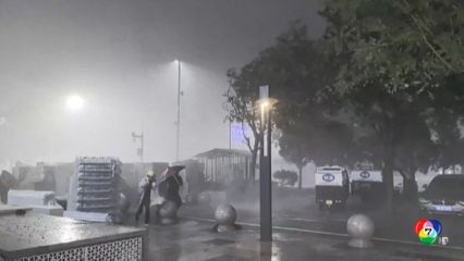 พายุลูกเห็บตกกระหน่ำที่กรุงปักกิ่ง ของจีน